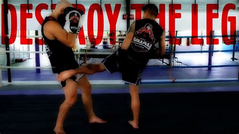 Muay Thai Low Kick Ko Technique How To Destroy The Leg Youtube