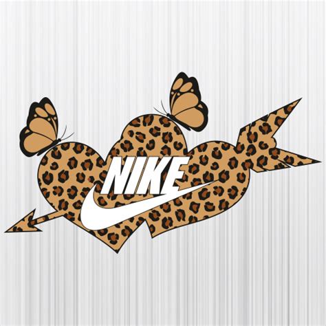 Nike Heart Leopard Print Svg Nike Heart Cheetah Print Png Nike The
