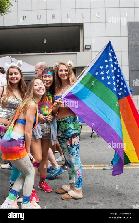Images From The Gay Pride Parade In San Francisco California Stock