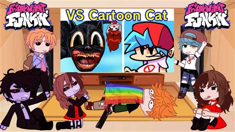 Fnf React To Friday Night Funkin Vs Cartoon Cat Full Week Cutscenes