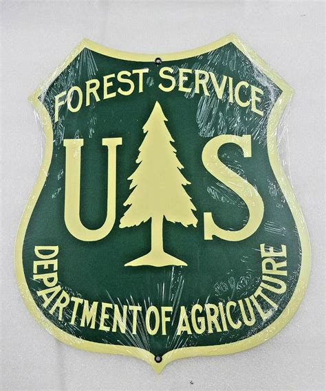 Large 16 Usfs Forest Service Shield Ranger Agriculture Etsy