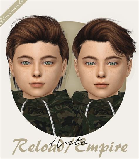 Simiracle Anto S Reload Hair Retextured Kids Version Sims 4 Hairs