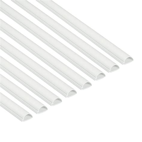 Buy D Line Cable Trunking White 8 Meter Pack One Piece Half Round