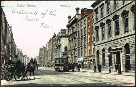 Postcards Dublin College Green And Dame Street 74 At Whytes