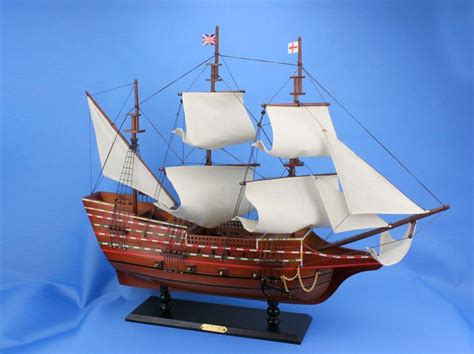 Wholesale Wooden Mayflower Tall Model Ship 30in Hampton Nautical