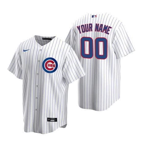 Mens Chicago Cubs Custom Nike White 2020 Stitched Mlb Flex Base Jersey