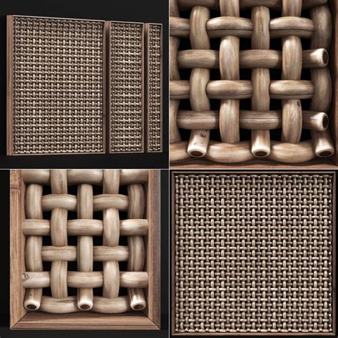 3d Wicker Wood Panel Frame N2 Cgtrader