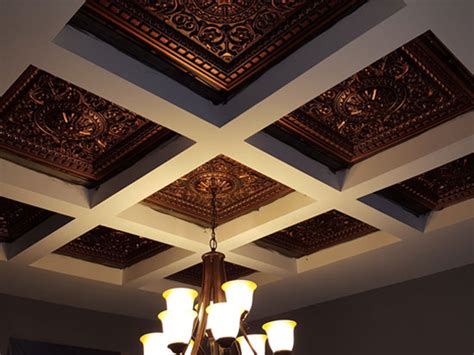 Current decorative ceiling tiles sale! Da Vinci - Faux Tin Ceiling Tile - Drop in - 24″x24 ...
