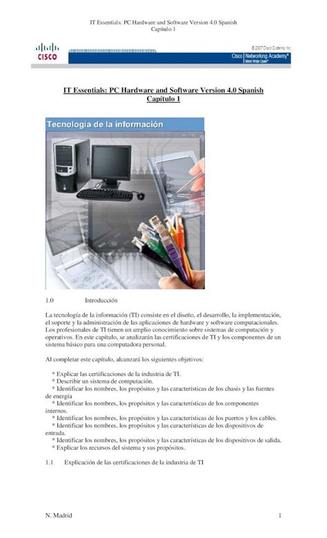 PDF Capitulo It Essentials Pc Hardware And Software Version Spanish DOKUMEN TIPS