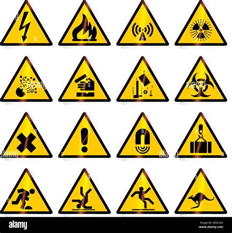 Danger Warning Signs Vector Format Stock Vector Image And Art Alamy