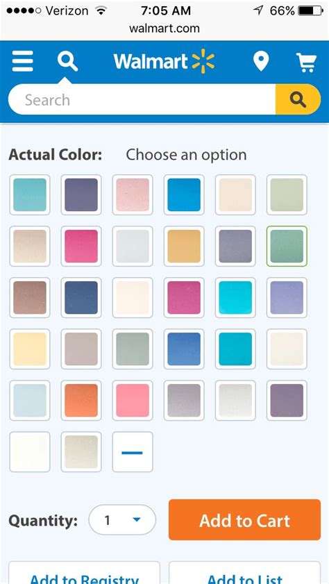Walmart Paint Color Chart