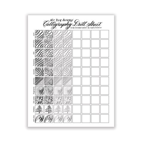 I learn from the book: Printable "Not Your Average Calligraphy Drill Sheet" | The Postman's Knock