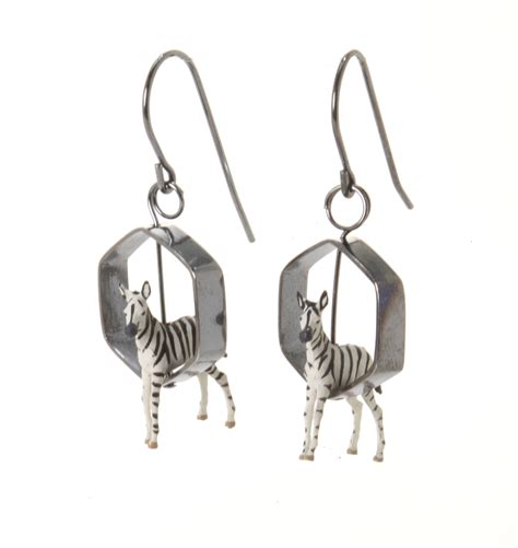 Baby Zebra Earrings By Kristin Lora Silver Earrings Artful Home