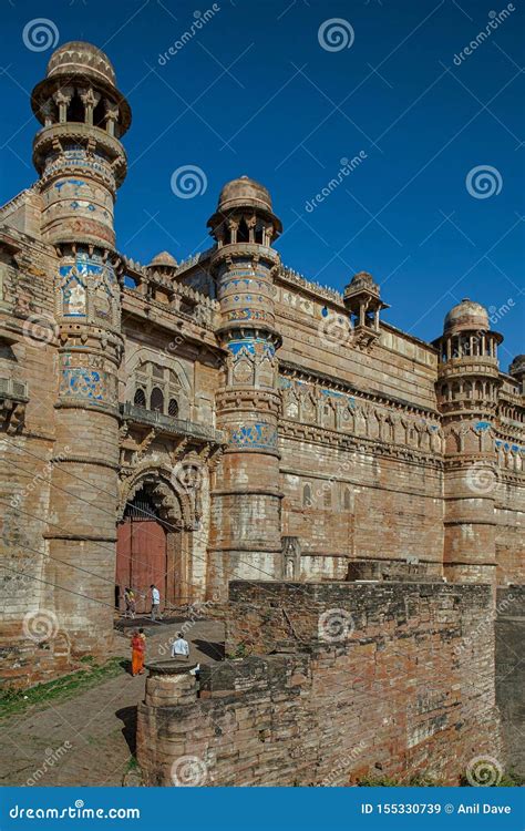 Entrunce De Hathi Pol Gate Del Fuerte Madhya Pradesh De Gwalior Imagen