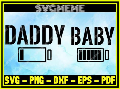 Daddy Baby Svg Png Dxf Eps Pdf Clipart For Cricut Father And Son