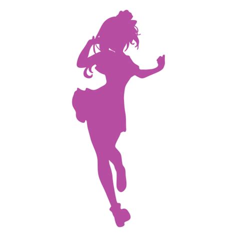 Anime Girl Pose Silhouette Transparent Png And Svg Vector File