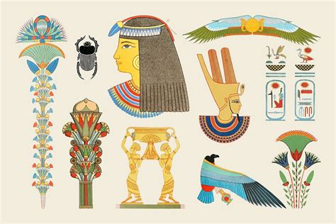 Ancient Egyptian Ornamental Vector Element Illustration Free Image By
