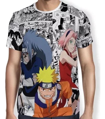 Camisas Camiseta De Animes Manga Time 7 Naruto Sasuke Sakura Mercadolivre
