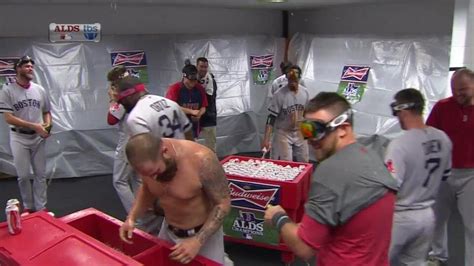 Shirtless Mike Napoli Celebrates With Helmeted Jonny Gomes SBNation