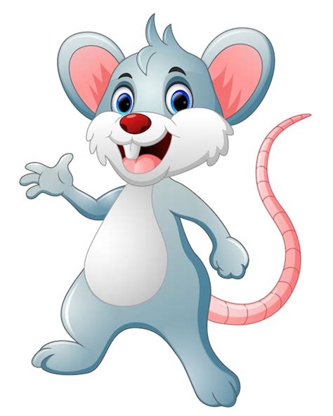 Premium Vector Happy Mouse Cartoon