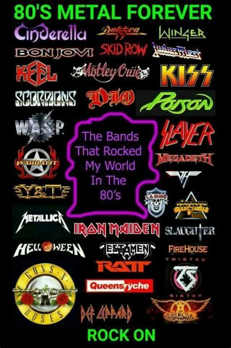 80s Metal Bands 80s Metal Bands Music Bands Rock Band Logos