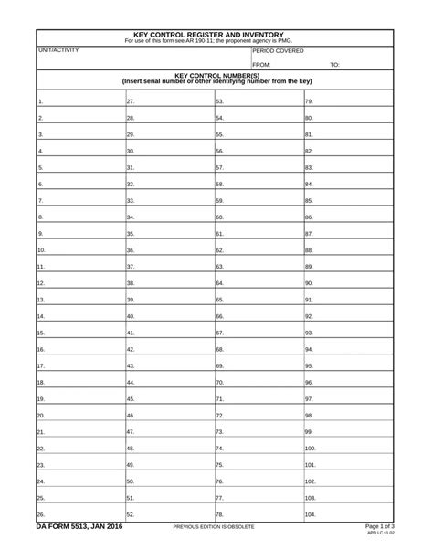 Da Form 5513 ≡ Fill Out Printable Pdf Forms Online