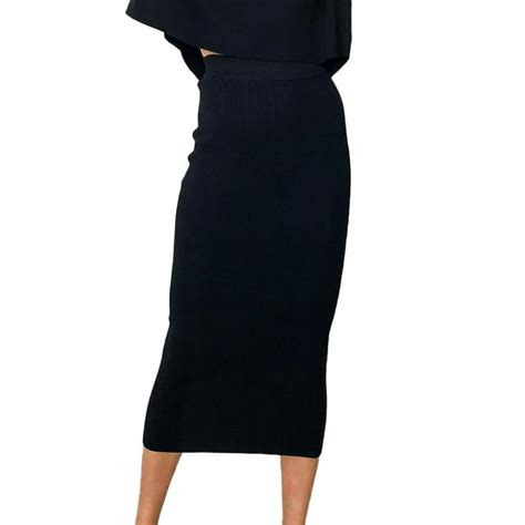 Simu Black Skirt For Women Bodycon Women Skirt Slim Straight Long Skirt Solid High Waist Skirt