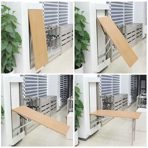 Wall Mounted Invisible Folding Table Mechanism Set Good Idea Products