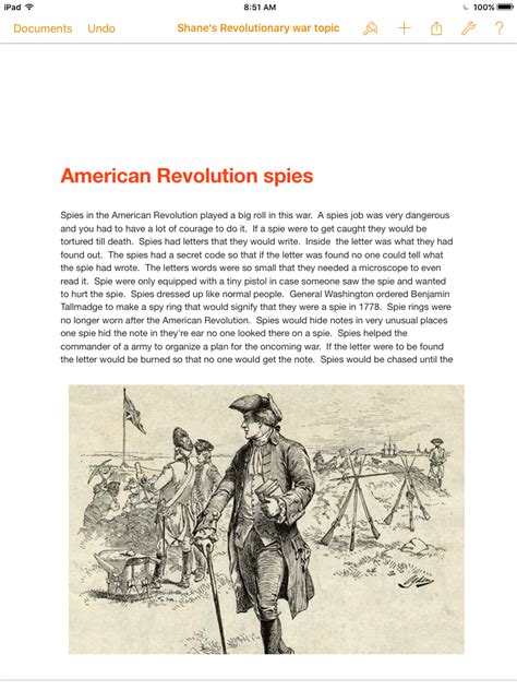 My Revolutionary War Spies Shanes E Portfolio