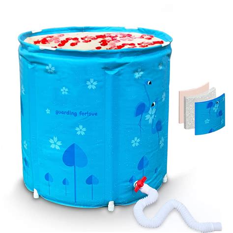 buy portable foldable bathtub for adults 30 in flamingo freestanding bath tub keep temperature