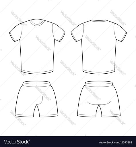 t shirt and shorts template for design sample vector image