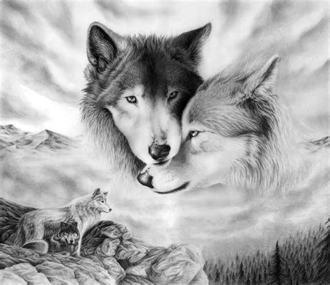 Beautiful Cool Wolf Drawings Wolf Drawing Wolf Mates