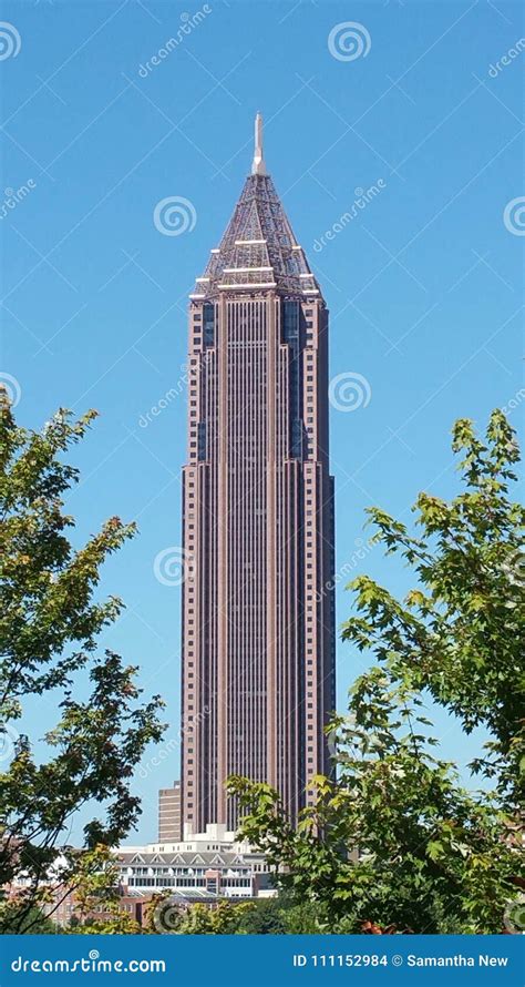 Atlanta Georgia Skyline Tallest Building Arkivfoto Bild Av Härlig