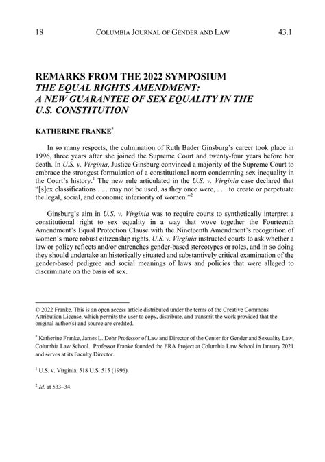 pdf remarks from the 2022 symposium the equal rights amendment a new guarantee of sex