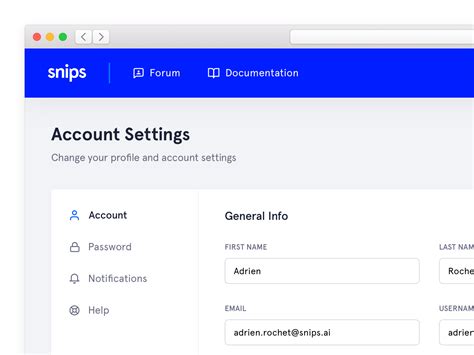 Account Settings Ui Design Website Account Settings Web App Design