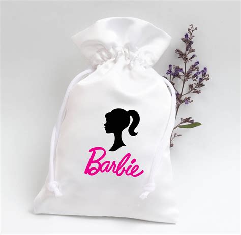 Barbie Doll Party Favor Bags Pink And Black Barbie Favor Etsy