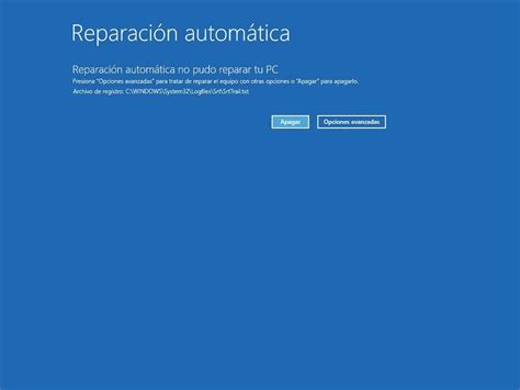 Desactivar La Reparación Automática De Windows