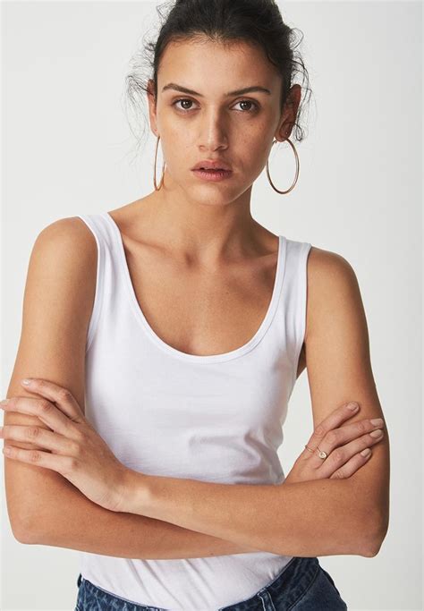 Tank Top White Cotton On T Shirts Vests And Camis