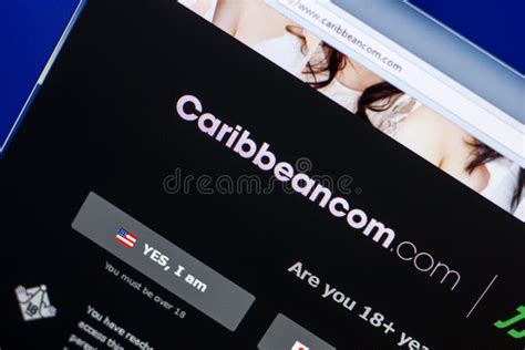 Ryazan Russia April 29 2018 Homepage Of Caribbeancom Website On