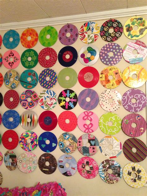 Wall Hanging Made Of Recycled Vinyl Records Painted Wall Hanging