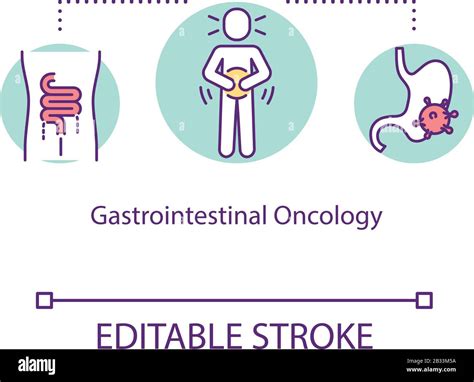 Gastrointestinal Oncology Concept Icon Intestine Cancer Treatment Idea