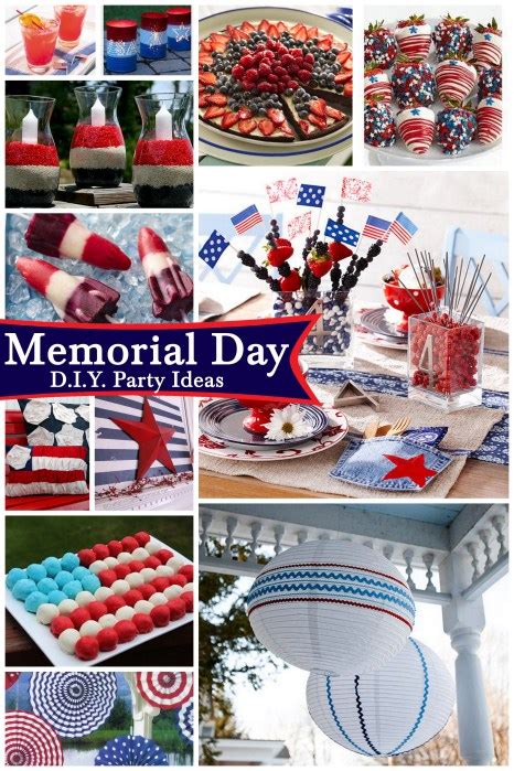 Fire up the grill for a barbeque or have a shrimp boil. DIY Party Ideas for Memorial Day - Party Ideas