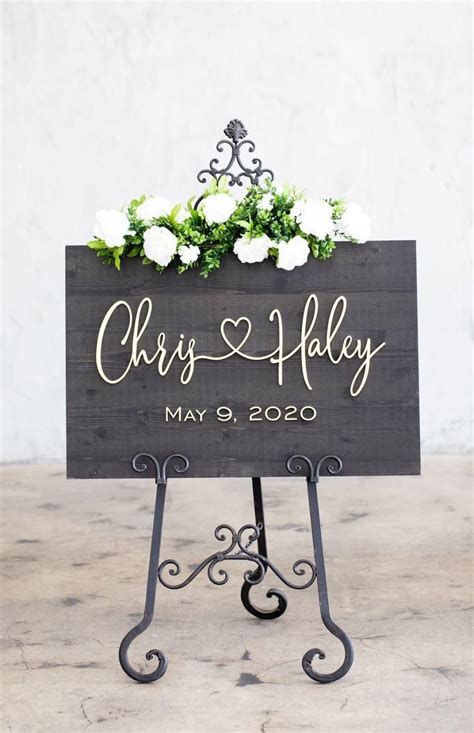 Wedding Welcome Sign Wedding Sign Personalized Wooden Wedding Sign