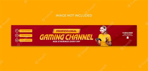 Premium Psd Professional Gaming Youtube Banner Cover Template