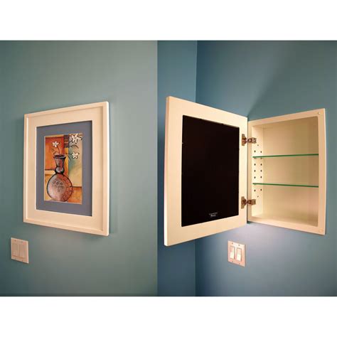 W H Recessed Framed Medicine Cabinet With Mirror 3 Adjustable Shelves