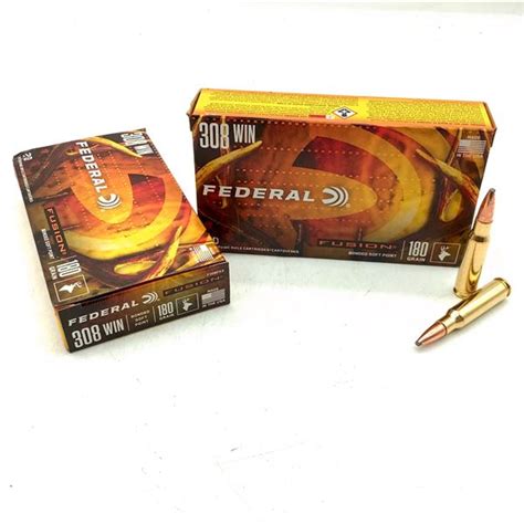 Federal Fusion 308 Win 180 Grain Bonded Soft Point Ammunition 40 Rounds