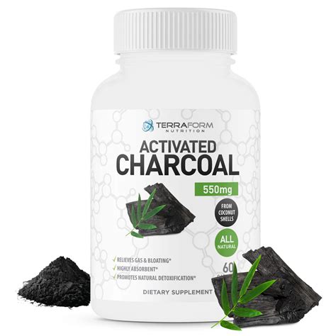 Activated Charcoal Advanced Detox 60 Capsules Terraform Nutrition