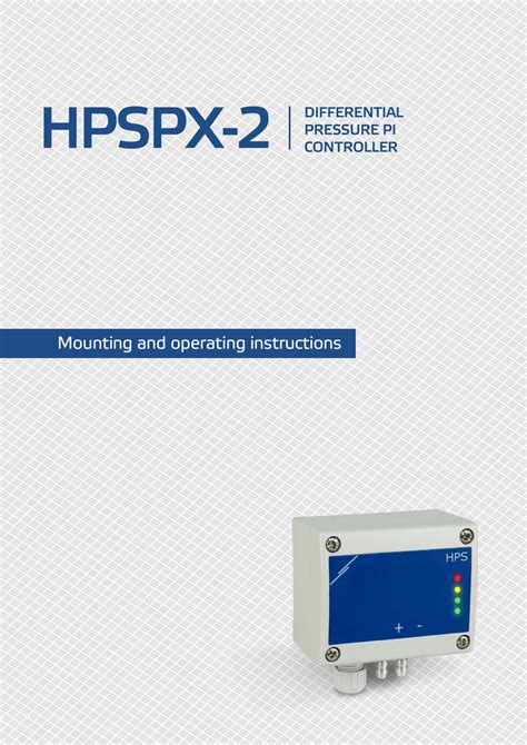 Sentera Controls Hpspx 2 Mounting And Operating Instructions Pdf