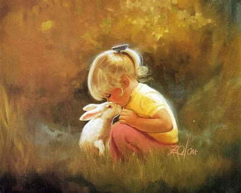 Cute Babies In Oil Painting Picture 01