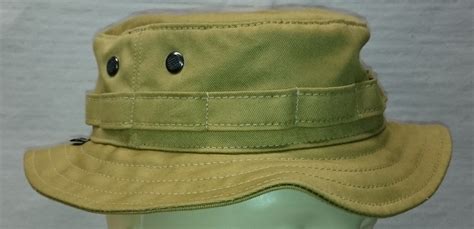 Recce Hat Boonie Sand Khaki Light Brown Cotton Fabric Made In